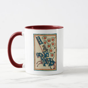 Mug Chevalier Avec Aigle Heraldry, Médiéval Du 14ème S