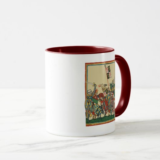 Mug Chevalier Chargement, Manesse de Codex du XIVe siè (Devant droit)