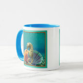 Mug Chevalier de mer jaune et coquilles de St Jacques (Devant gauche)