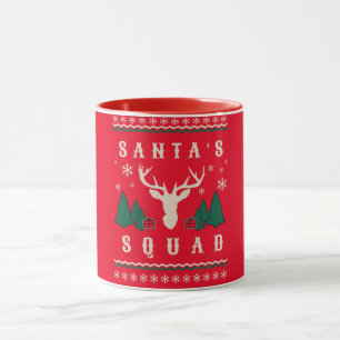 Mug Chevalier de Noël moche de père Noël Squad
