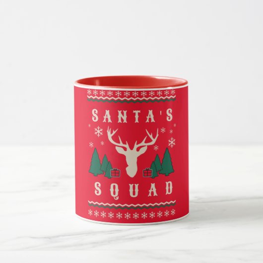 Mug Chevalier de Noël moche de père Noël Squad (Centre)