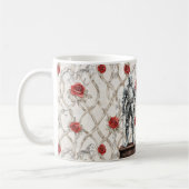 Mug Chevalier en armure étincelante de roses rouges (Gauche)