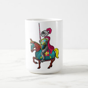 Mug Chevalier et cheval de medievil de roi Arthur