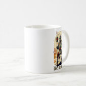 Mug Chevalier médiéval Abstrait Embrasser la bravoure (Devant droit)