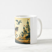 Mug Chevalier médiéval/dragon/château fantastique (Devant droit)