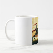 Mug Chevalier médiéval/dragon/château fantastique (Gauche)