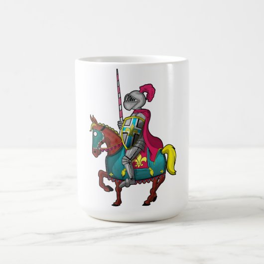 Mug Chevalier médiéval du roi Arthur et cheval (Centre)