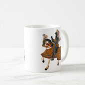 Mug Chevalier médiéval en armure à cheval (Devant droit)
