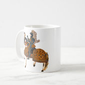 Mug Chevalier médiéval en armure à cheval (Devant gauche)