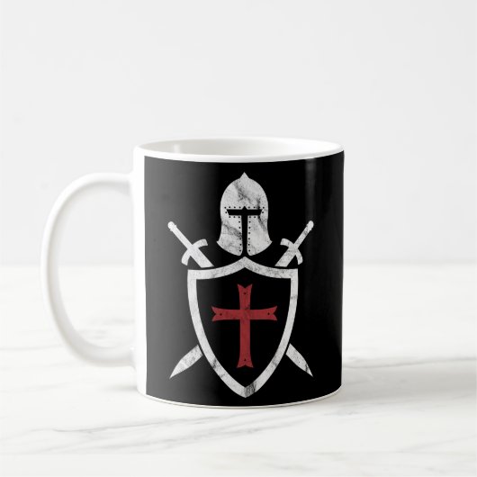Mug Chevalier Templaire Casque Croix Et Épée Cr Médiév (Gauche)