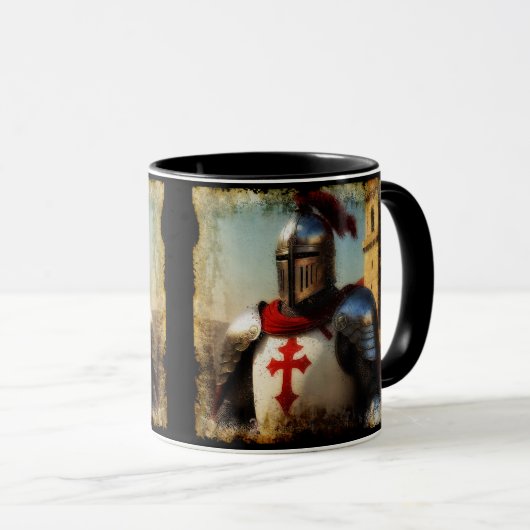 Mug Chevalier Templier Médiéval (Devant droit)