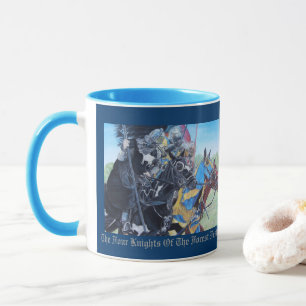 Mug chevaliers médiévaux jouant sur les chevaux