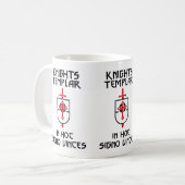 Mug Chevaliers Templier MOTO Histoire Médiévale Insign (Devant gauche)