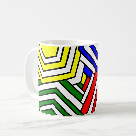 Mug Chevauchement d'hexagones (Devant gauche)