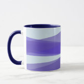 Mug Chevauchement moderne de rayures violettes (Gauche)