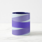 Mug Chevauchement moderne de rayures violettes (Centre)