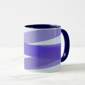 Mug Chevauchement moderne de rayures violettes (Devant droit)