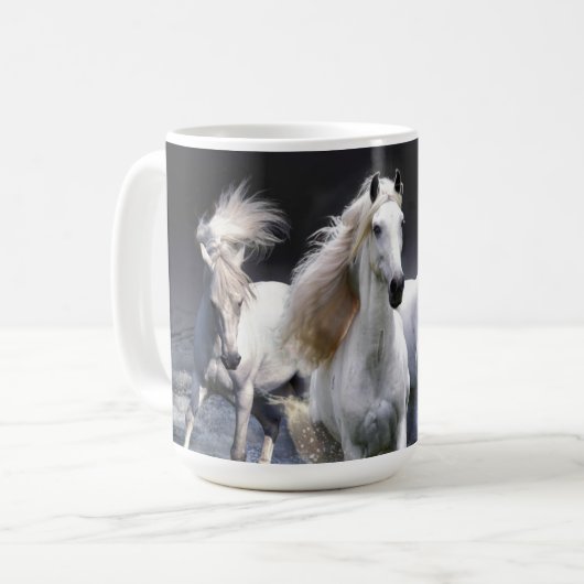 Mug Chevaux à lancer l'oreiller (Devant gauche)