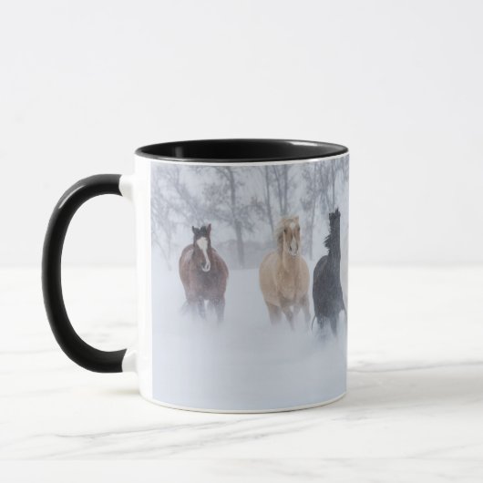 Mug Chevaux à travers la neige (Gauche)