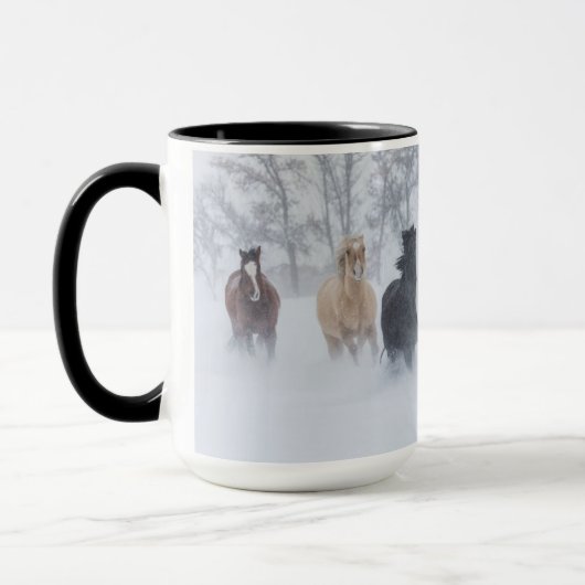 Mug Chevaux à travers la neige (Gauche)