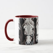 Mug Chevaux Black White Art (Gauche)