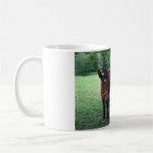 Mug Chevaux brun foncé en pâture (Gauche)