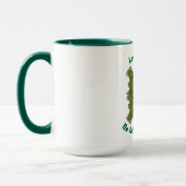 Mug Chevaux Clydesdale dans leurs harnais.Cadre vert (Gauche)