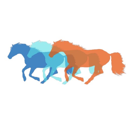 Mug Chevaux Colorés en Course