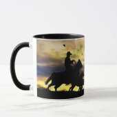 Mug Chevaux cowboy et sauvage (Gauche)
