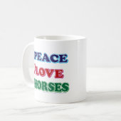Mug Chevaux d'amour pour la paix (Devant gauche)