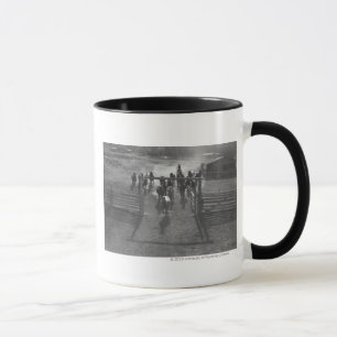 Mug Chevaux dans le corral