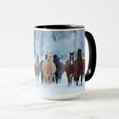 Mug Chevaux dans le froid (Devant droit)