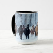 Mug Chevaux dans le froid (Devant gauche)