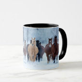 Mug Chevaux dans le froid (Devant droit)