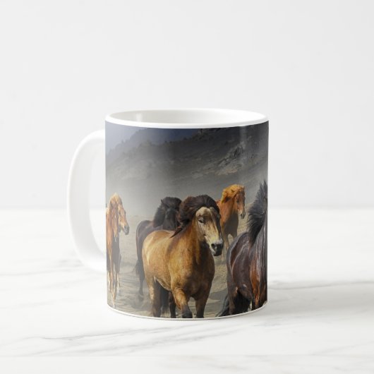 Mug Chevaux dans un tir (Devant gauche)