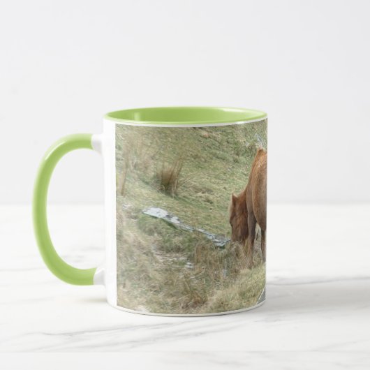 Mug Chevaux Dartmoor, Angleterre Thé/Mug de café (Gauche)