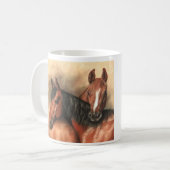 Mug Chevaux de baie et de châtaignier (Devant gauche)