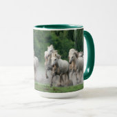 Mug Chevaux de Camargue courant dans l'eau (Devant droit)
