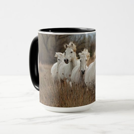 Mug Chevaux de Camargue en course (Devant gauche)