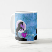 Mug Chevaux de coeur V (bleu/vert) (Devant gauche)