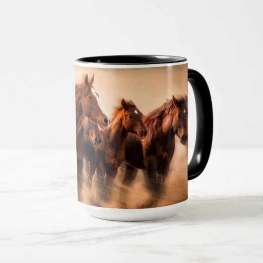 Mug Chevaux de course (Devant droit)