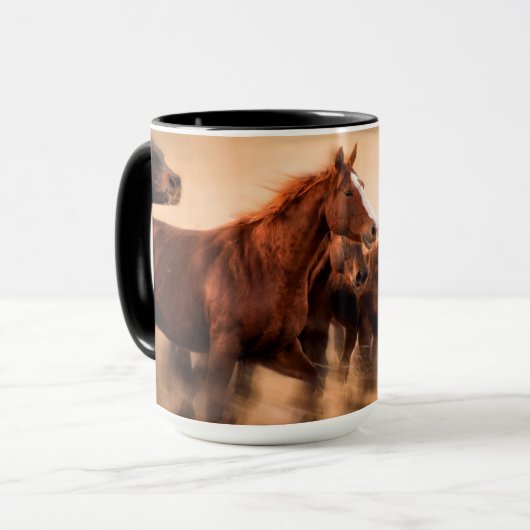 Mug Chevaux de course (Devant gauche)