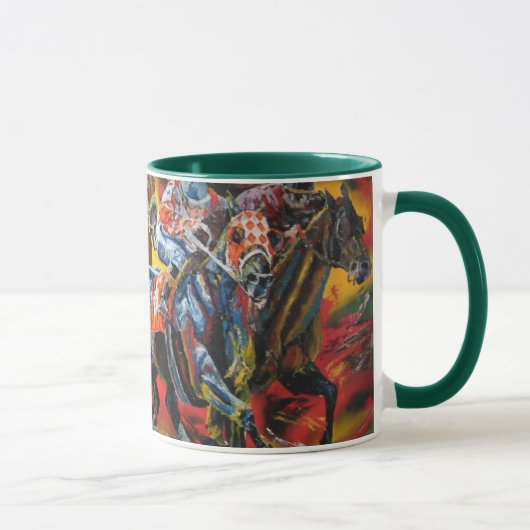 Mug chevaux de course "tête à tête" (Droite)