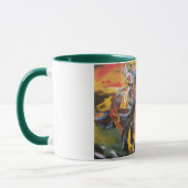 Mug chevaux de course "tête à tête" (Gauche)