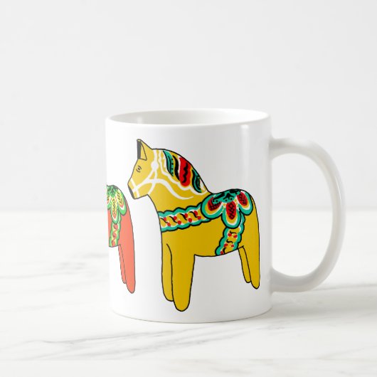Mug Chevaux de Dala de Suédois (Droite)
