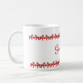 Mug Chevaux de Dala de Suédois avec des coeurs (Gauche)