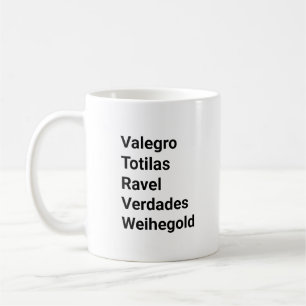 Mug Chevaux de dressage célèbres noms équestre
