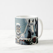 Mug Chevaux de fête | Joyeux Noël (Devant droit)