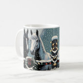 Mug Chevaux de fête | Joyeux Noël (Devant gauche)