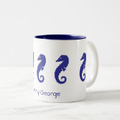 Mug - Chevaux de mer (bleu marine) (Devant droit)